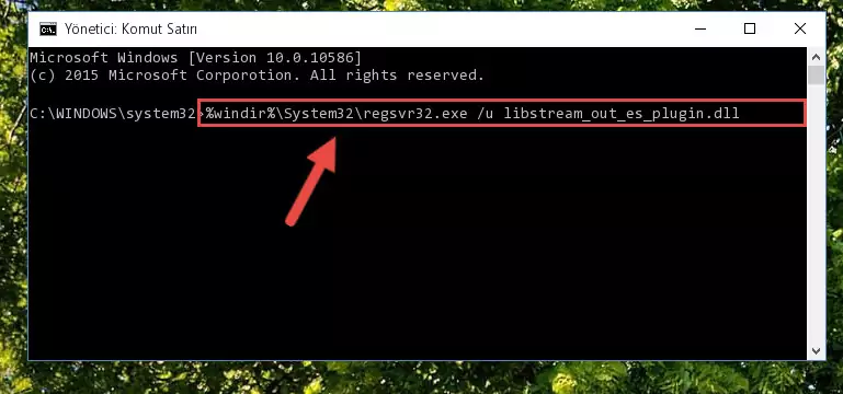Libstream_out_es_plugin.dll dosyasını .zip dosyası içinden çıkarma