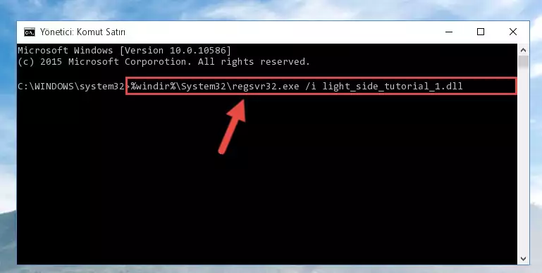 Light_side_tutorial_1.dll dosyasının kaydını sistemden kaldırma
