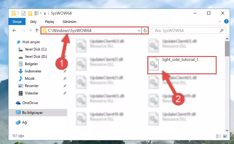Light_side_tutorial_1.dll dosyasını masaüstüne çıkarma