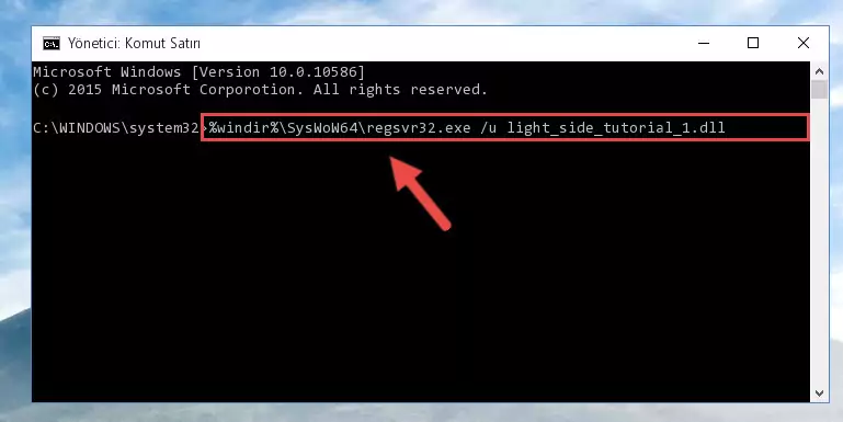 Light_side_tutorial_1.dll dosyası için temiz kayıt oluşturma (64 Bit için)