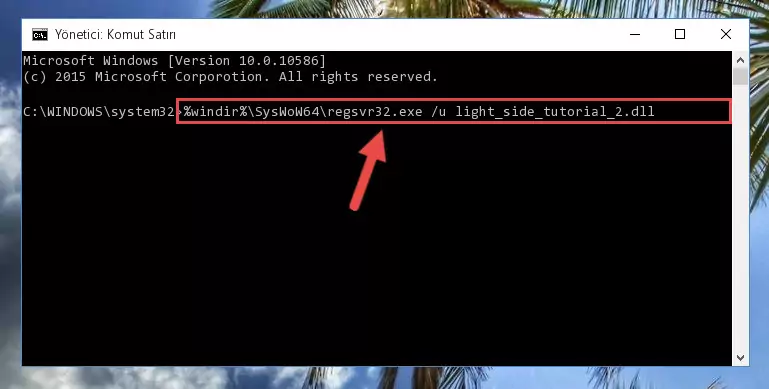 Light_side_tutorial_2.dll kütüphanesi için Windows Kayıt Defterinde yeni kayıt oluşturma