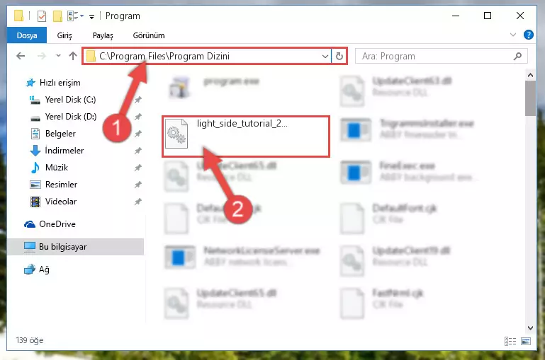 Light_side_tutorial_2.dll kütüphanesinin sorunlu kaydını Regedit'den kaldırma (64 Bit için)