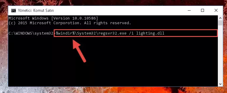 Lighting.dll kütüphanesinin Windows Kayıt Defteri üzerindeki sorunlu kaydını temizleme