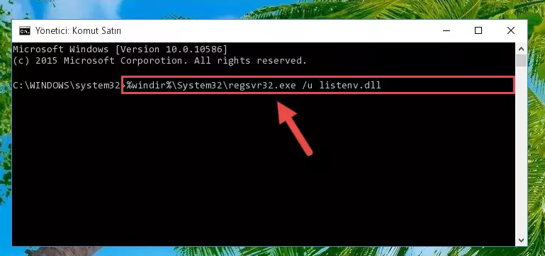 Listenv.dll dosyası için Regedit (Windows Kayıt Defteri) üzerinde temiz kayıt oluşturma
