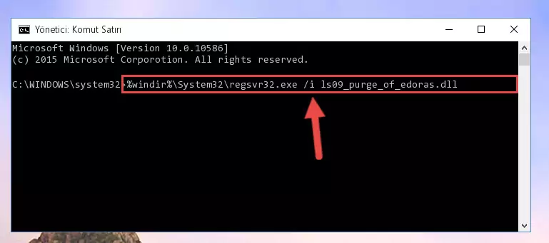 Ls09_purge_of_edoras.dll kütüphanesinin kaydını sistemden kaldırma