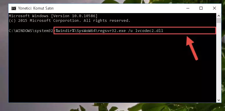 Lvcodec2.dll kütüphanesi için Regedit (Windows Kayıt Defteri) üzerinde temiz kayıt oluşturma
