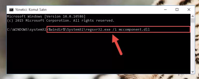 Mccomponent.dll kütüphanesini sisteme tekrar kaydetme (64 Bit için)