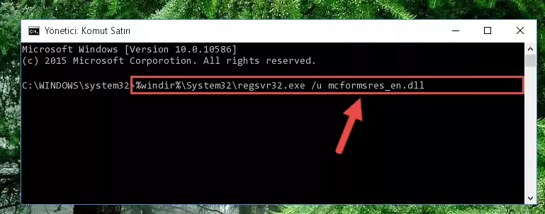 Mcformsres_en.dll kütüphanesi için Windows Kayıt Defterinde yeni kayıt oluşturma