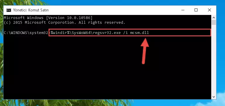 Mcsm.dll dosyasının Windows Kayıt Defterindeki sorunlu kaydını silme