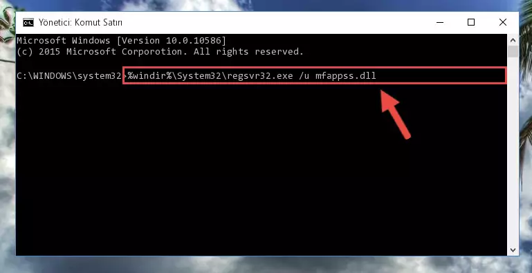 Mfappss.dll dosyası için Windows Kayıt Defterinde yeni kayıt oluşturma