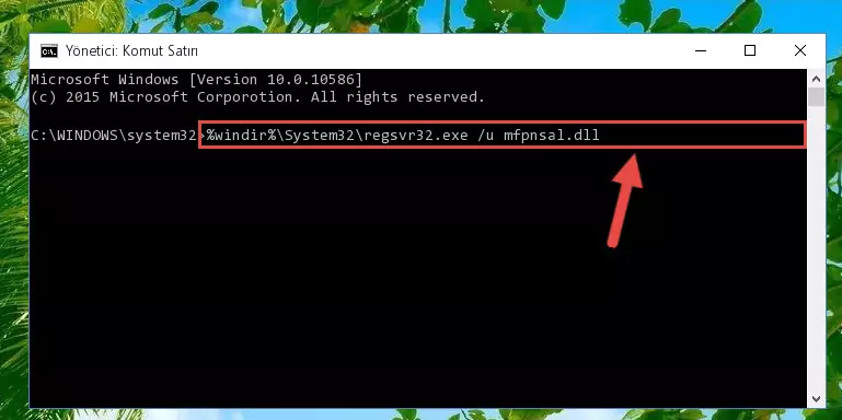 Mfpnsal.dll dosyası için Windows Kayıt Defterinde yeni kayıt oluşturma