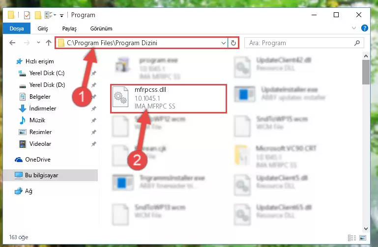 Mfrpcss.dll dosyasının bozuk kaydını Windows Kayıt Defterinden kaldırma (64 Bit için)