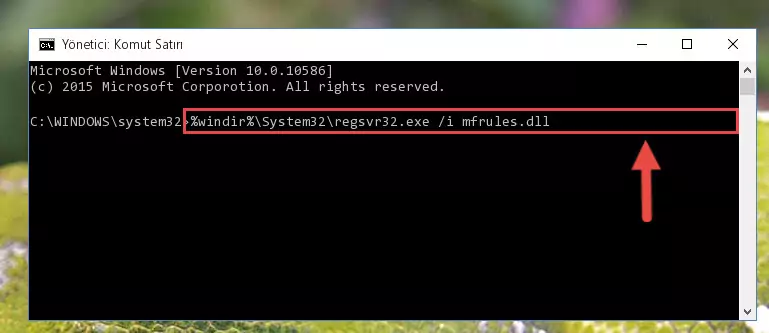 Mfrules.dll dosyasının Windows Kayıt Defteri üzerindeki sorunlu kaydını temizleme