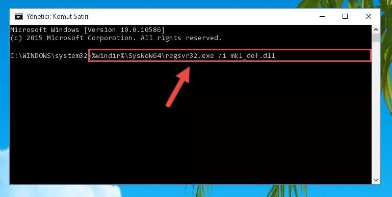 Mkl_def.dll dosyasının Windows Kayıt Defterindeki sorunlu kaydını silme