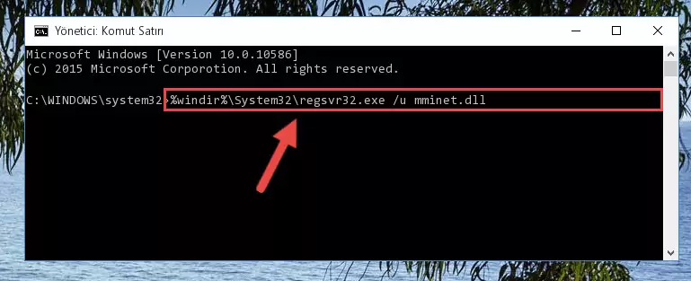 Mminet.dll dosyası için Windows Kayıt Defterinde yeni kayıt oluşturma