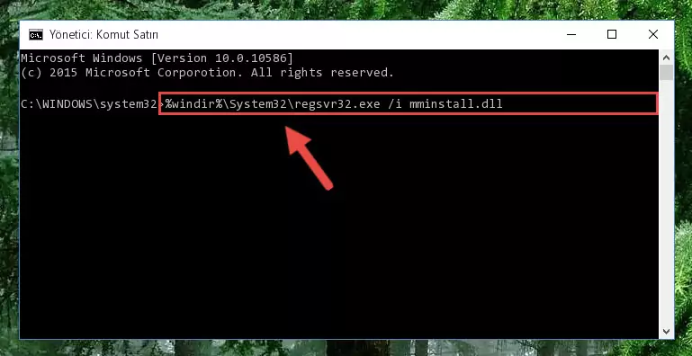 Mminstall.dll kütüphanesini sisteme tekrar kaydetme (64 Bit için)