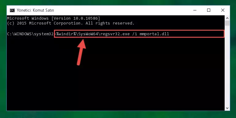 Mmportal.dll dosyasının bozuk kaydını Windows Kayıt Defterinden kaldırma (64 Bit için)