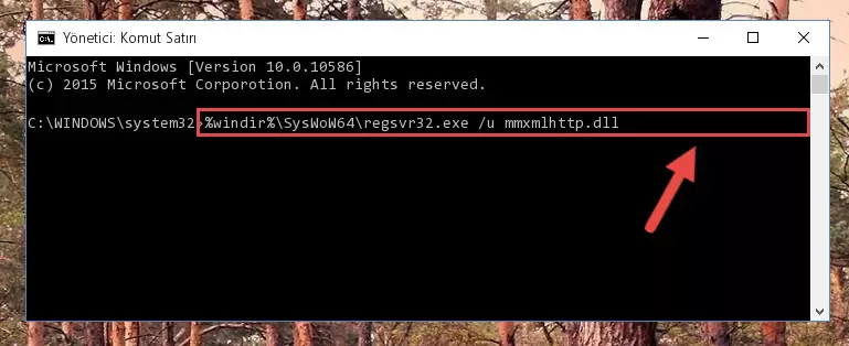Mmxmlhttp.dll dosyasını sisteme tekrar kaydetme (64 Bit için)