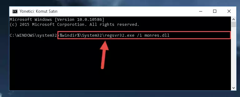 Monres.dll dosyasının Windows Kayıt Defteri üzerindeki sorunlu kaydını temizleme
