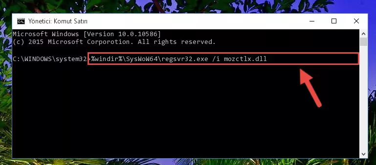 Mozctlx.dll dosyasının hasarlı kaydını sistemden kaldırma (64 Bit için)