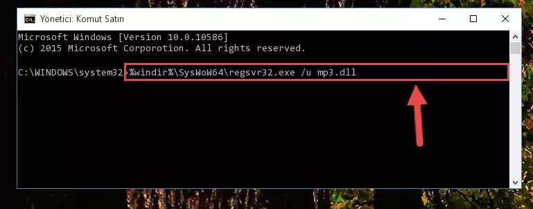 Mp3.dll kütüphanesi için Windows Kayıt Defterinde yeni kayıt oluşturma