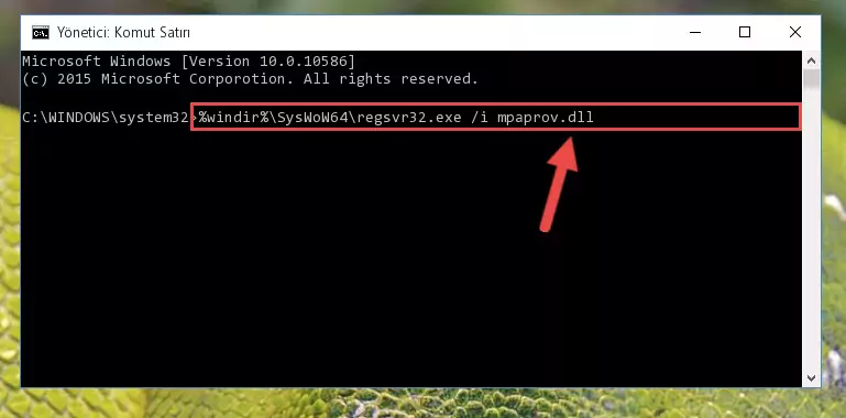 Mpaprov.dll dosyasının bozuk kaydını Windows Kayıt Defterinden kaldırma (64 Bit için)