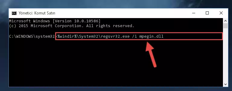 Mpegin.dll kütüphanesini sisteme tekrar kaydetme (64 Bit için)