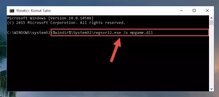 Mpgame.dll dosyası için Windows Kayıt Defterinde yeni kayıt oluşturma