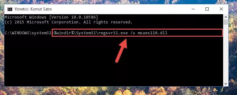 Msaes110.dll dosyasını sisteme tekrar kaydetme
