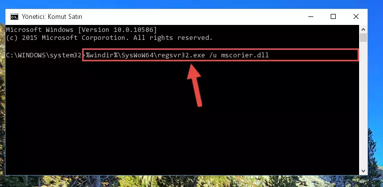 Mscorier.dll dosyası için Regedit (Windows Kayıt Defteri) üzerinde temiz kayıt oluşturma