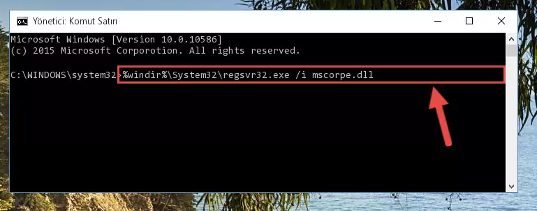 Mscorpe.dll dosyasının kaydını sistemden kaldırma
