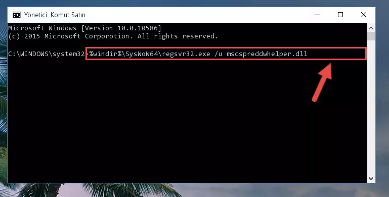 Mscspreddwhelper.dll kütüphanesi için Regedit (Windows Kayıt Defteri) üzerinde temiz kayıt oluşturma