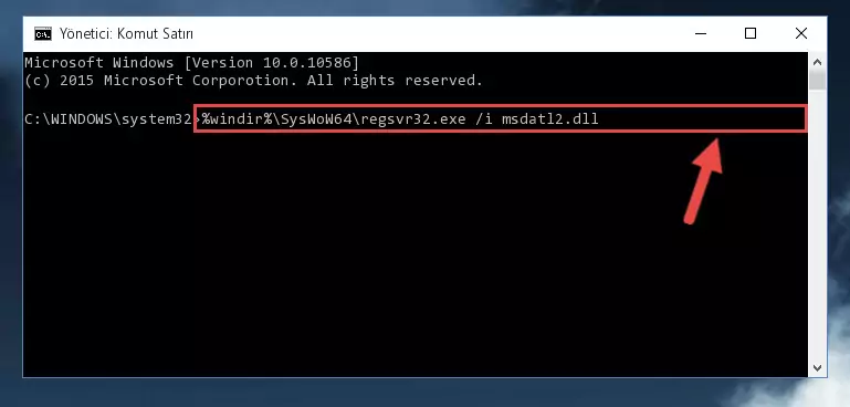 Msdatl2.dll kütüphanesinin bozuk kaydını Kayıt Defterinden kaldırma (64 Bit için)