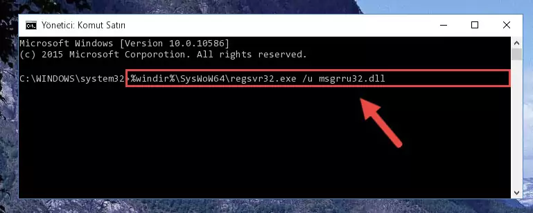 Msgrru32.dll dosyası için Regedit (Windows Kayıt Defteri) üzerinde temiz kayıt oluşturma