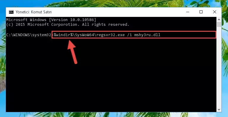 Mshy3ru.dll kütüphanesinin Windows Kayıt Defterindeki sorunlu kaydını silme