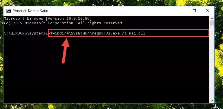 Msi.dll dosyasının Windows Kayıt Defterindeki sorunlu kaydını silme