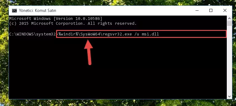 Msi.dll dosyası için Windows Kayıt Defterinde yeni kayıt oluşturma