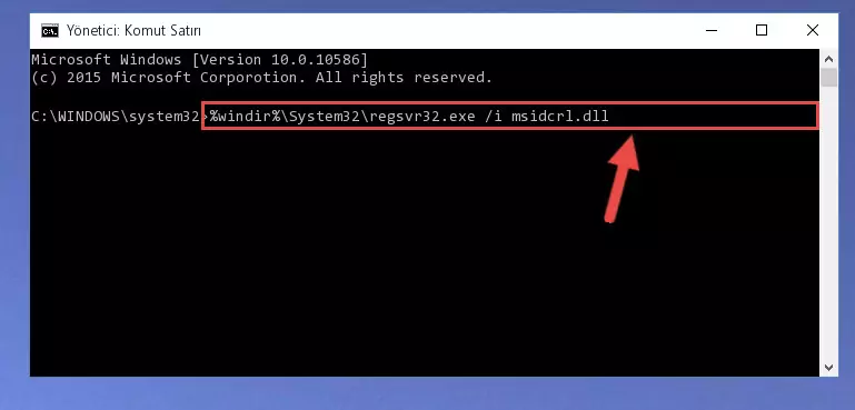 Msidcrl.dll kütüphanesinin Windows Kayıt Defterindeki sorunlu kaydını silme
