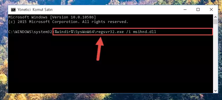 Msihnd.dll kütüphanesinin Windows Kayıt Defterindeki sorunlu kaydını silme
