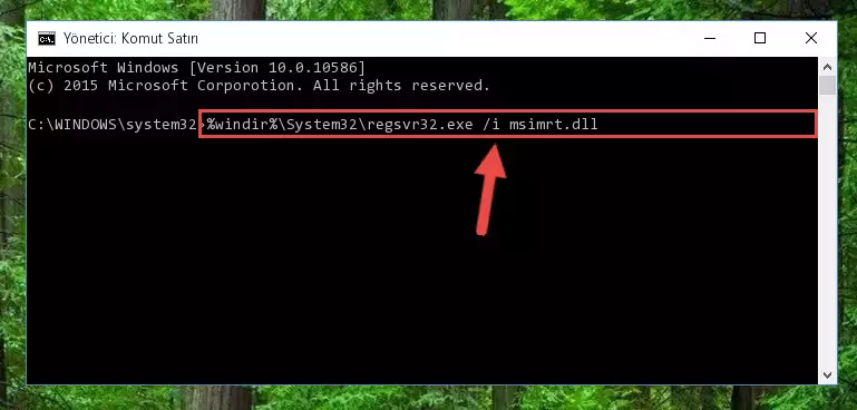 Msimrt.dll kütüphanesinin Windows Kayıt Defterindeki sorunlu kaydını silme