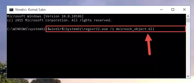 Msirsock_object.dll dosyasının hasarlı kaydını silme