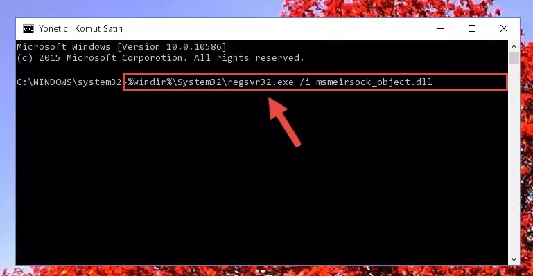 Msmeirsock_object.dll dosyasının Windows Kayıt Defteri üzerindeki sorunlu kaydını temizleme