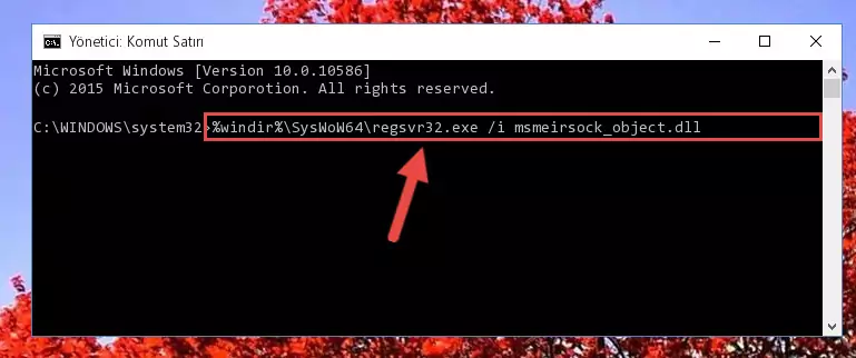 Msmeirsock_object.dll dosyasının sorunlu kaydını Regedit'den kaldırma (64 Bit için)