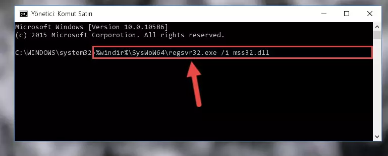 Mss32.dll kütüphanesinin bozuk kaydını Kayıt Defterinden kaldırma (64 Bit için)