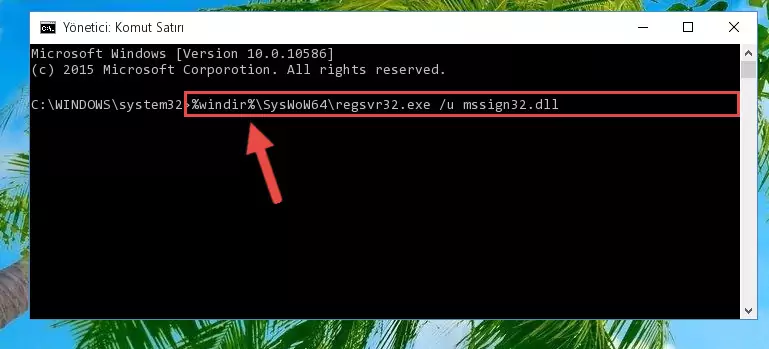Mssign32.dll dosyasını sisteme tekrar kaydetme (64 Bit için)