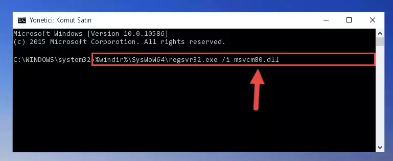 Msvcm80.dll dosyasının hasarlı kaydını sistemden kaldırma (64 Bit için)