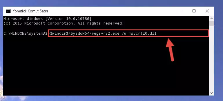 Msvcrt20.dll dosyası için Windows Kayıt Defterinde yeni kayıt oluşturma