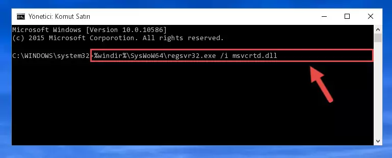 Msvcrtd.dll kütüphanesinin hasarlı kaydını sistemden kaldırma (64 Bit için)