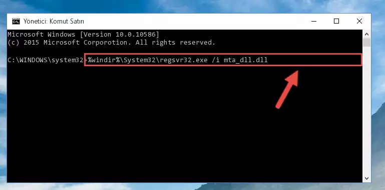 Mta_dll.dll kütüphanesinin Windows Kayıt Defterindeki sorunlu kaydını silme