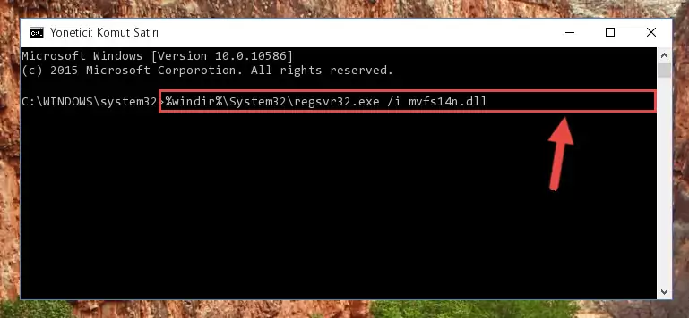 Mvfs14n.dll dosyasını sisteme tekrar kaydetme (64 Bit için)